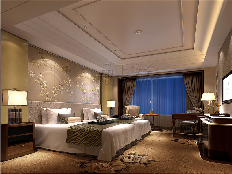 内江酒店装修效果图,现代轻奢酒店设计效果图
