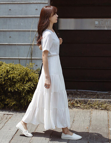 雪纺连衣裙气质高级感轻奢夏天,雪纺连衣裙时尚减龄穿上超迷人