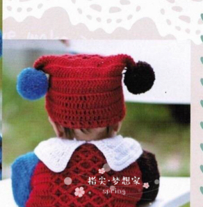 双色冰条线猫耳朵钩针帽子,钩织猫耳朵女童帽子的视频教程