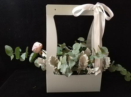 长方形插花篮教程新手入门,初学手提花篮的视频教程