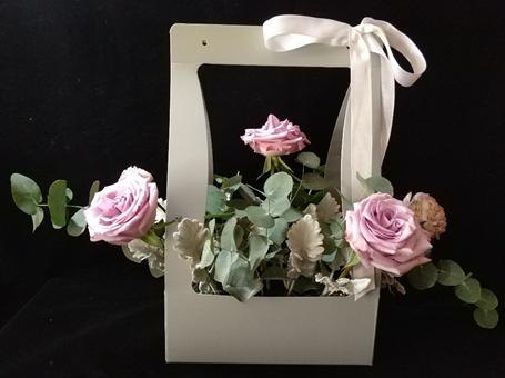 长方形插花篮教程新手入门,初学手提花篮的视频教程