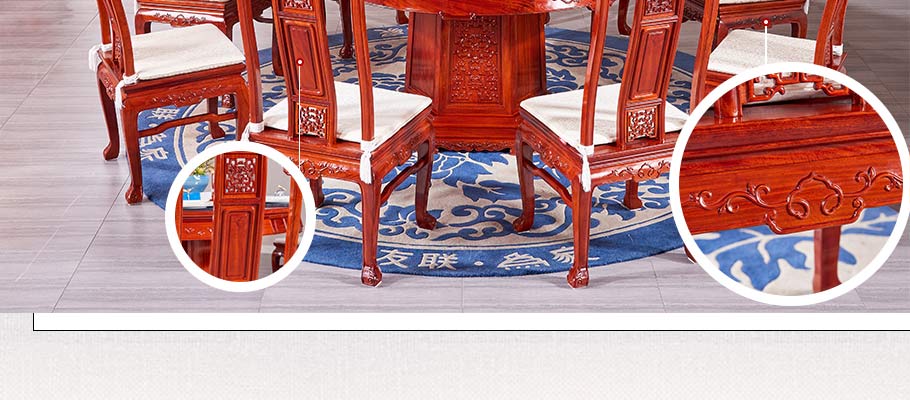 红木家具餐桌怎么搭配,二手红木家具餐桌椅子
