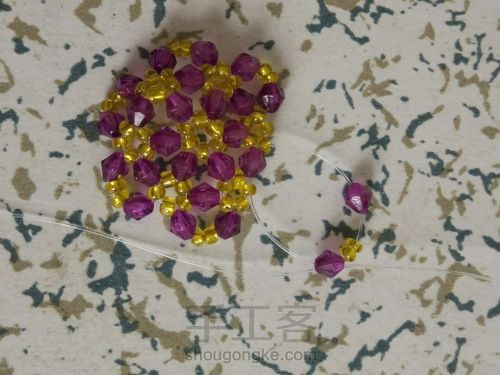 伞的串珠方法,小雨伞串珠