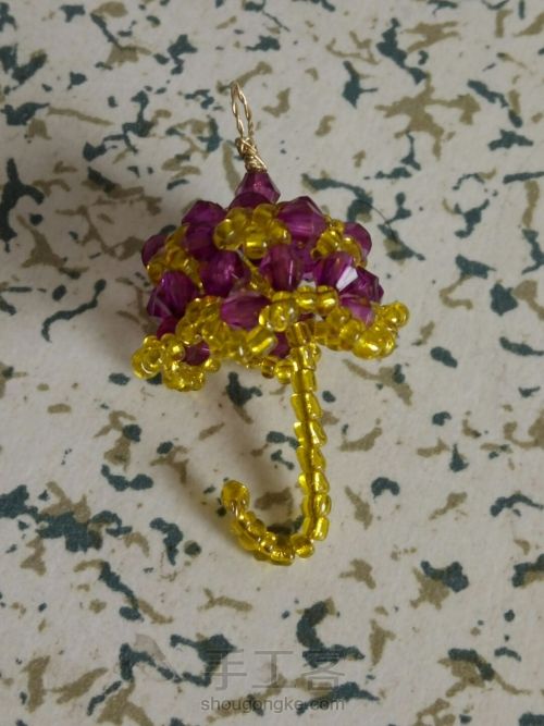 伞的串珠方法,小雨伞串珠