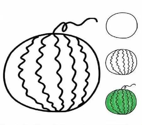 儿童简笔画大全图片水果涂色,秋天成熟的水果有哪些简笔画