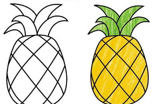 儿童简笔画大全图片水果涂色,秋天成熟的水果有哪些简笔画