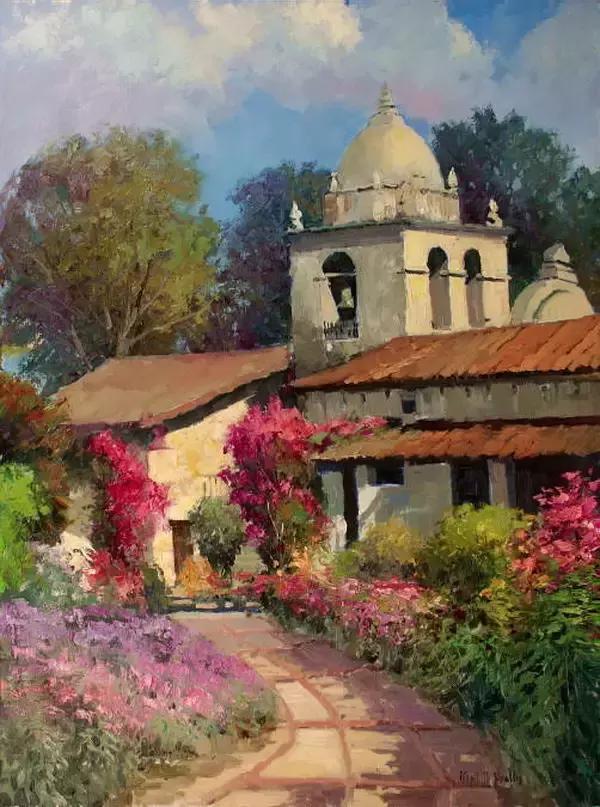 意象油画名家作品,当代中国油画名家写生风景