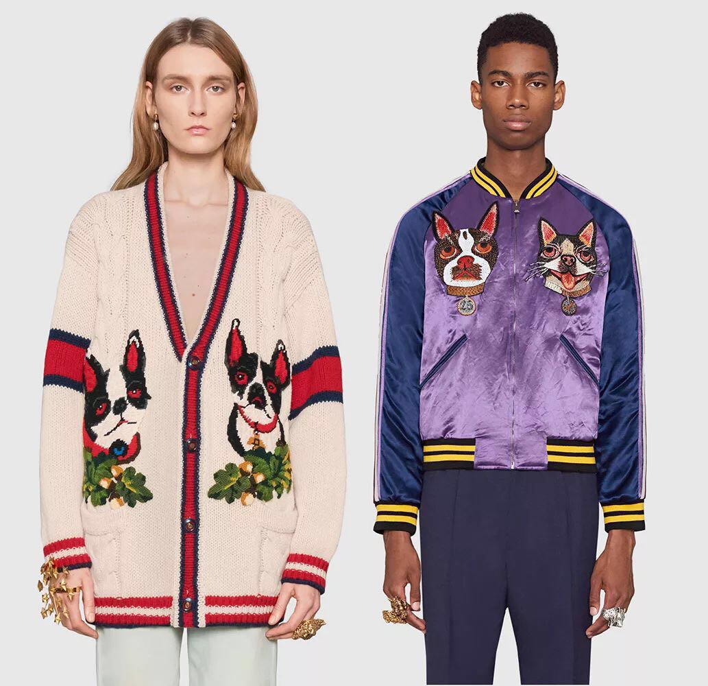 gucci鼠年衣服,gucci狗头牛仔衫