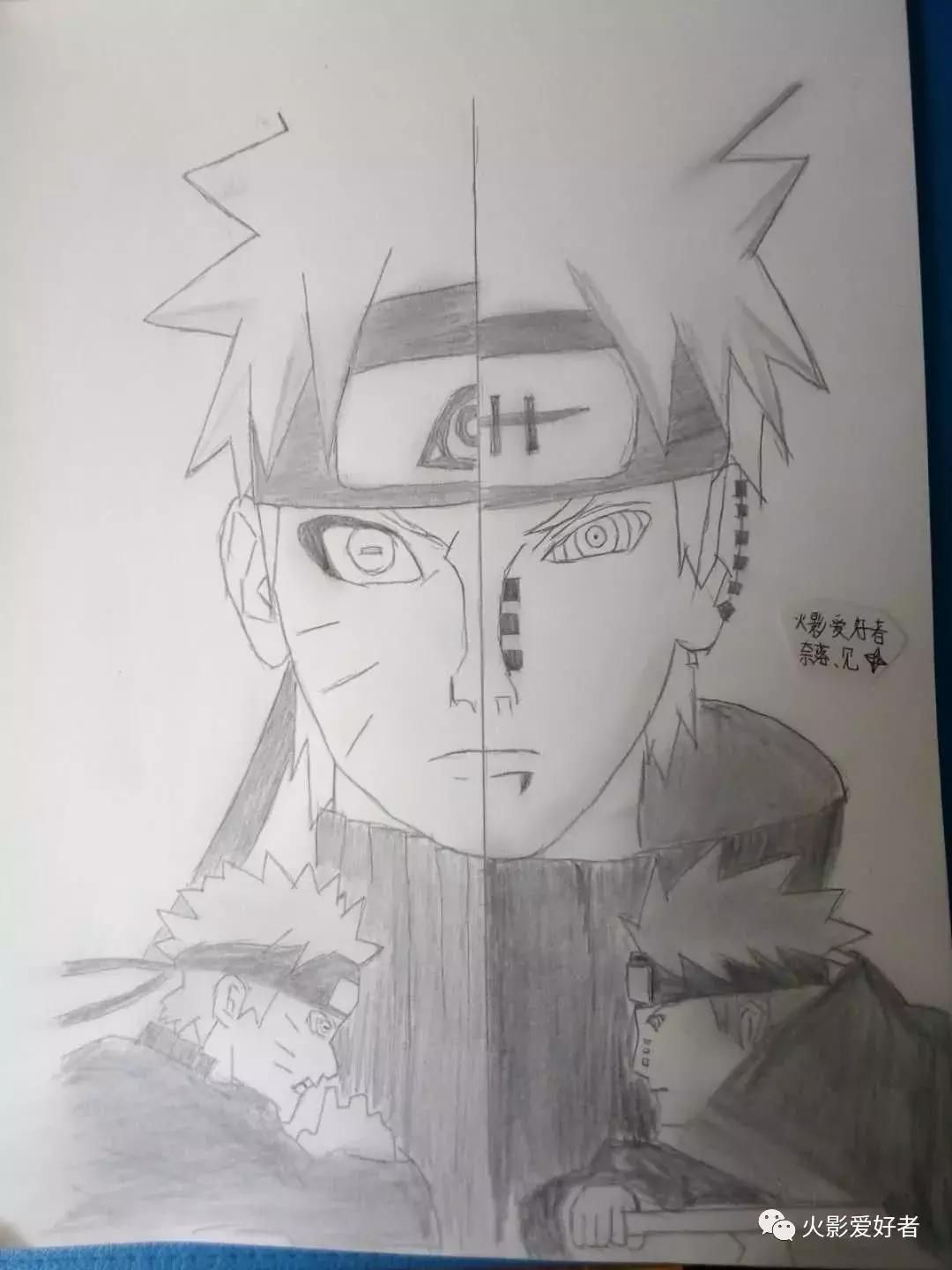 火影手绘集合,手绘火影忍者教程圆珠笔