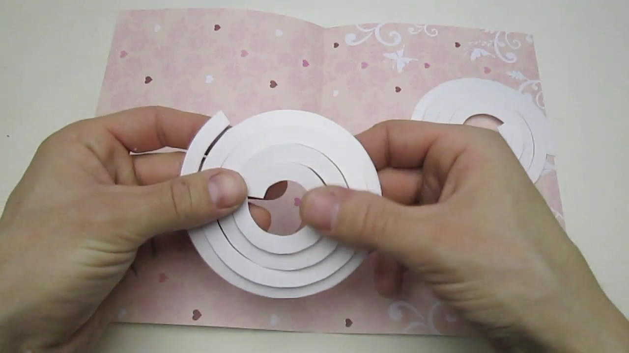 立体折心贺卡,手工制贺卡