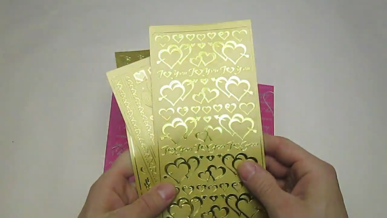 立体折心贺卡,手工制贺卡