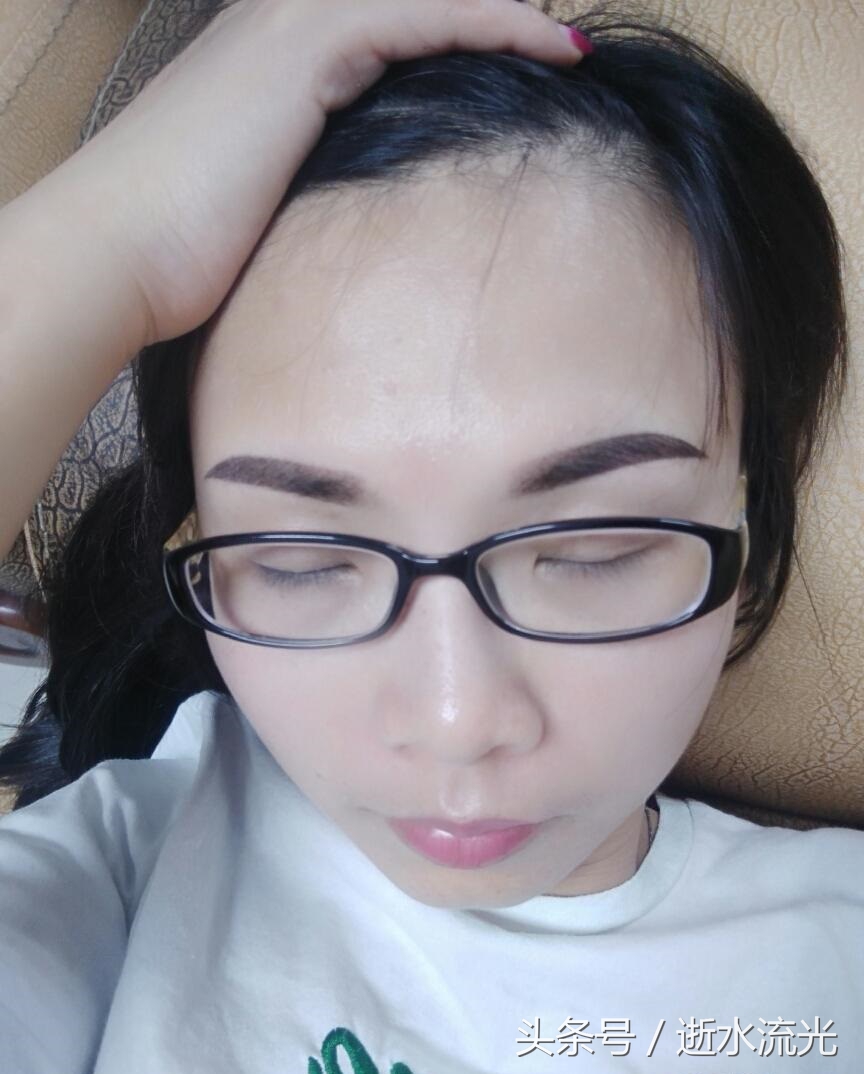 女生纹眉后1-7天恢复图,纹眉第十一天已经很自然了