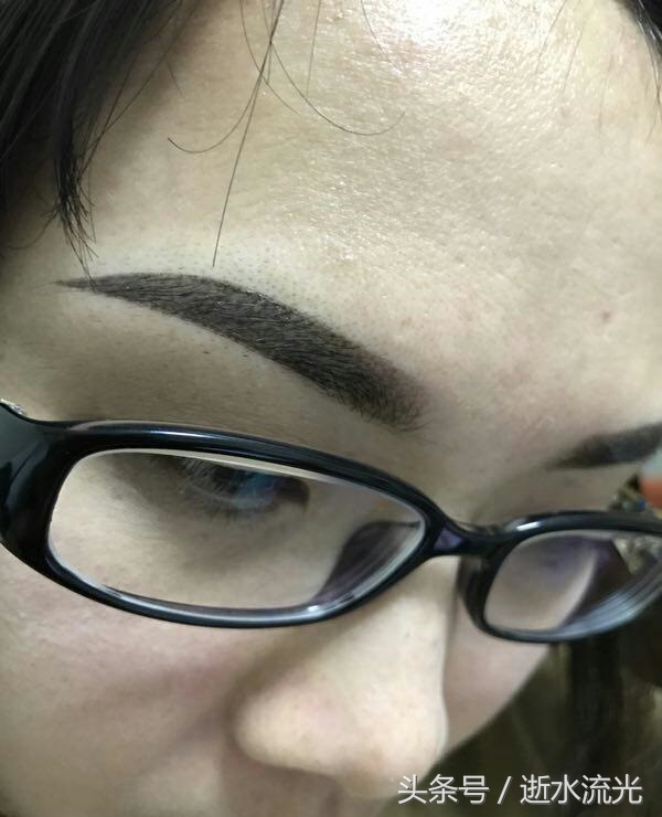 女生纹眉后1-7天恢复图,纹眉第十一天已经很自然了