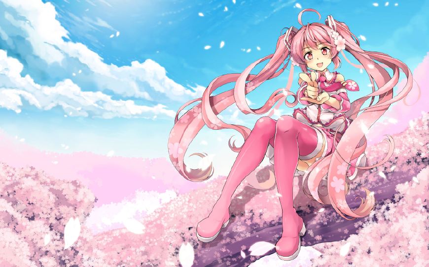 樱花初音可爱萌图,好看的樱花初音照片