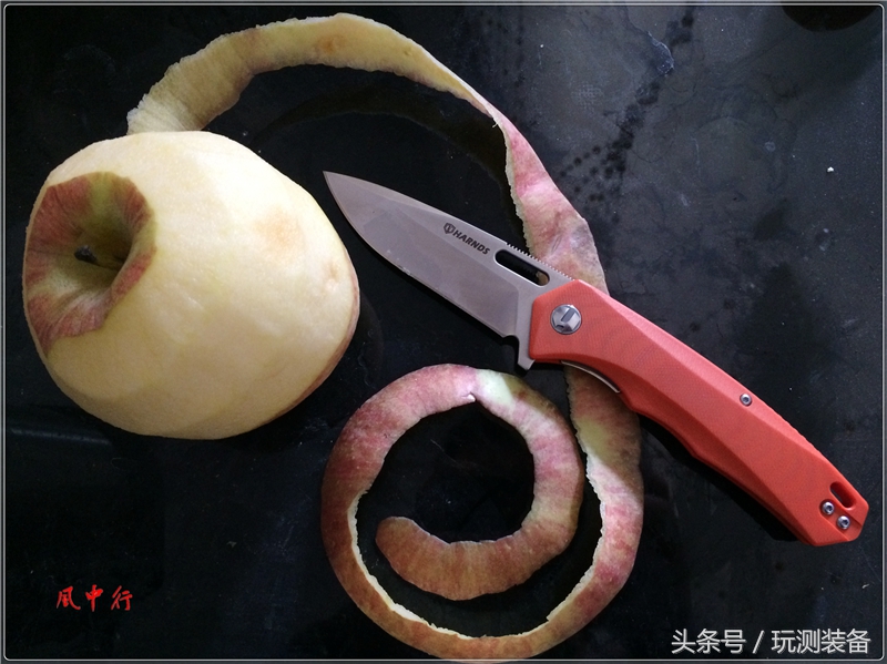 悍迪HARNDS双子星橙色柄户外*刀折**评测