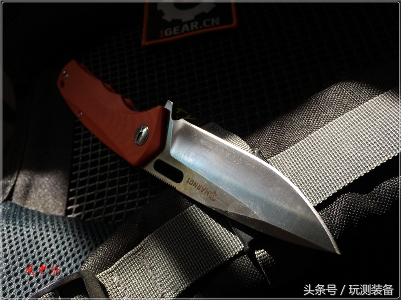 悍迪HARNDS双子星橙色柄户外*刀折**评测
