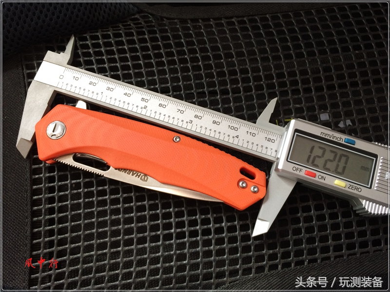 悍迪HARNDS双子星橙色柄户外*刀折**评测