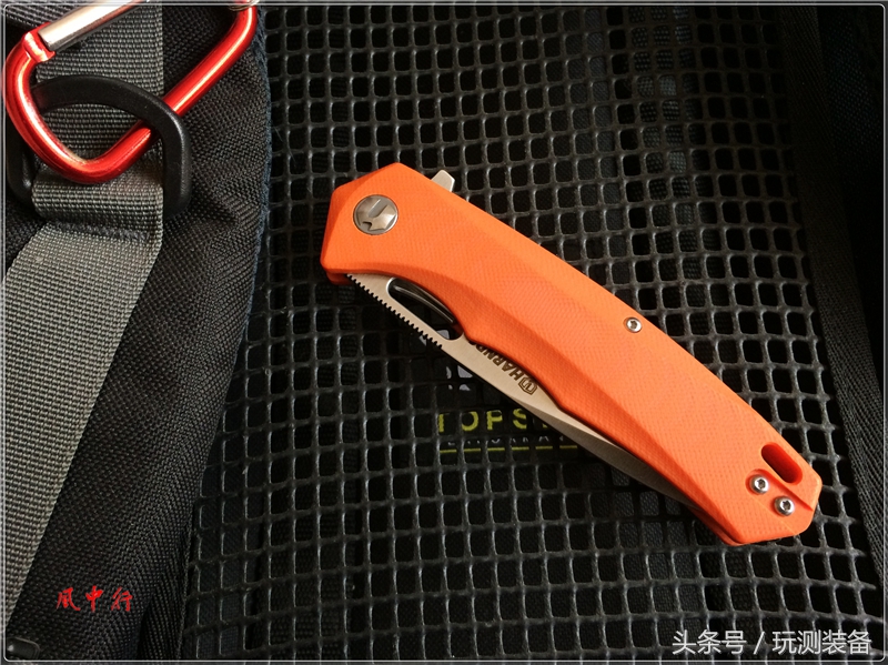 悍迪HARNDS双子星橙色柄户外*刀折**评测