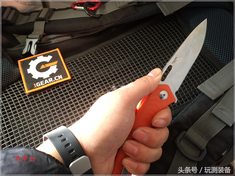 悍迪HARNDS双子星橙色柄户外*刀折**评测