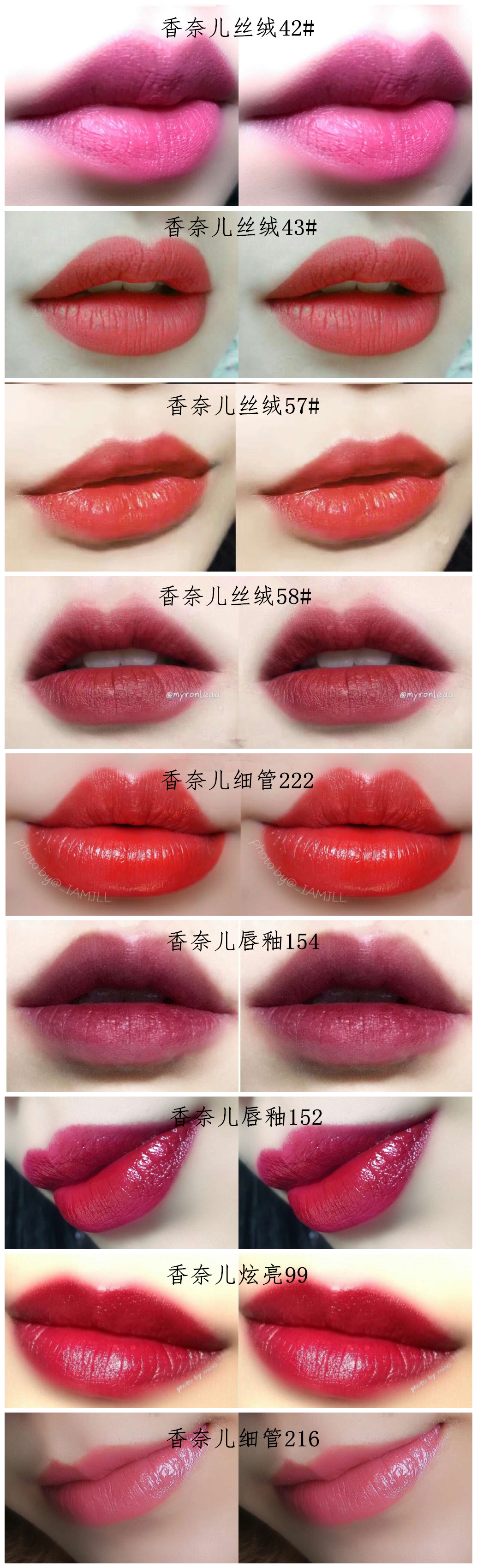 各大品牌热门口红色号大全,圣罗兰口红1966和308色号哪个好看