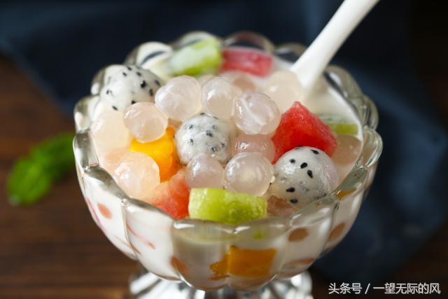 椰浆西米芋圆捞,水果西米捞图解