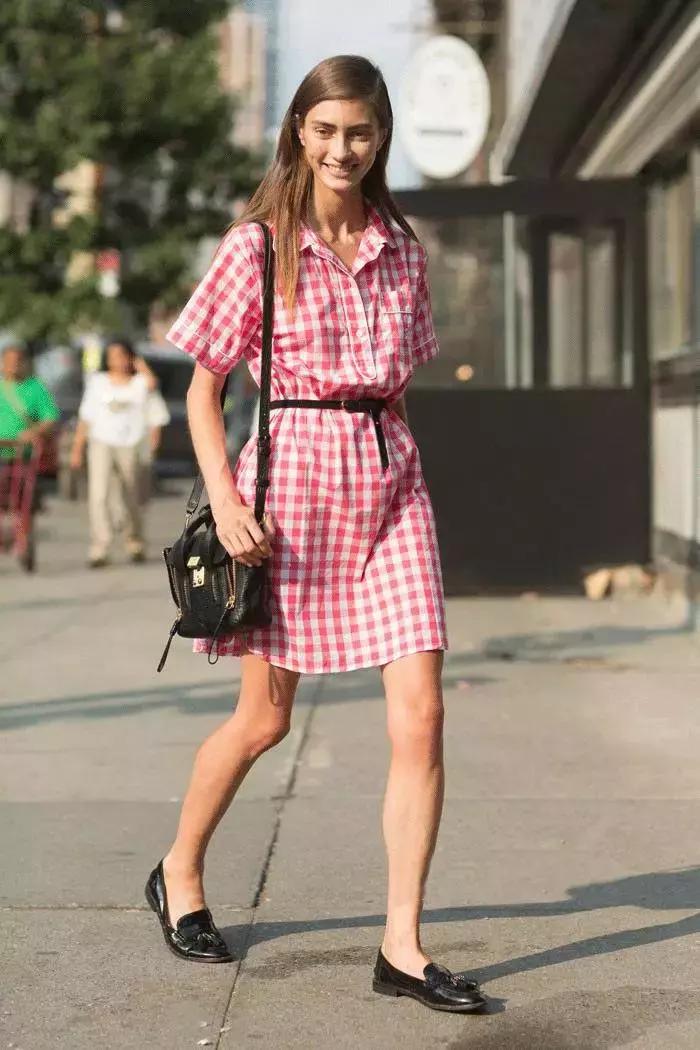 格纹怎么穿显瘦,韩式格纹怎么穿