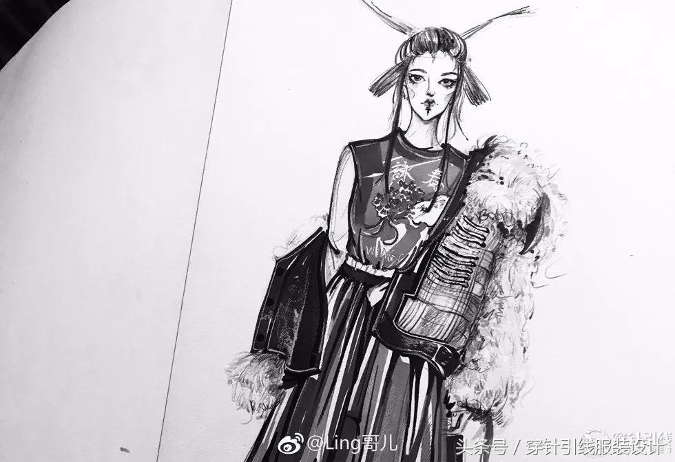 时装手绘视频,时装简笔画手绘图片