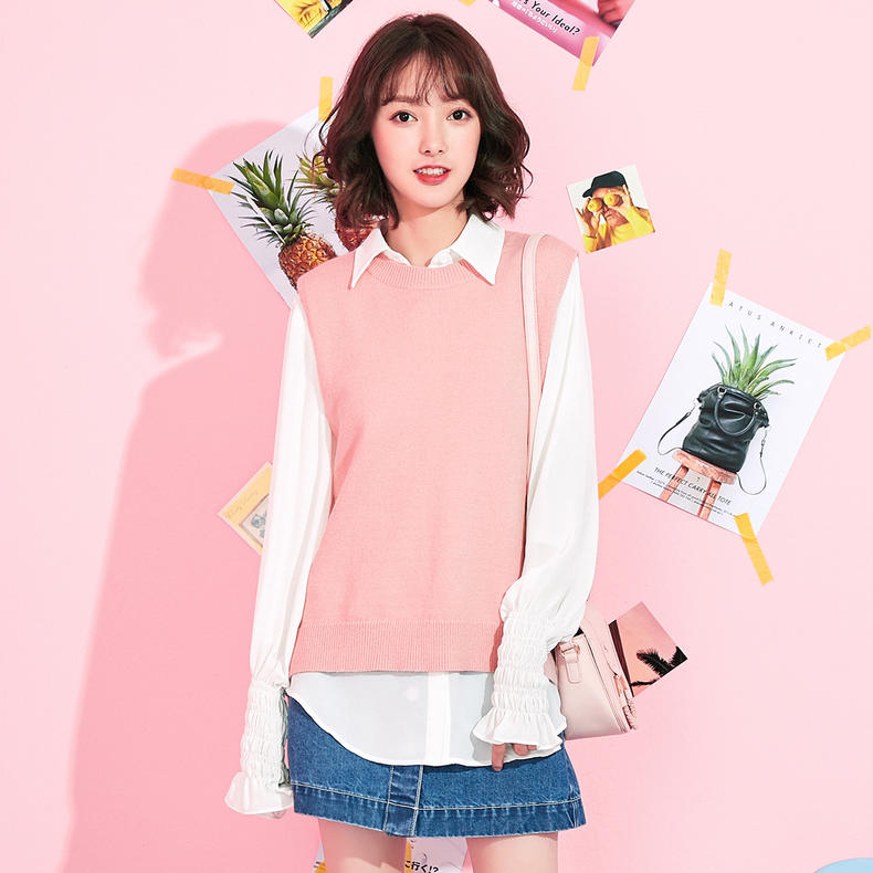 白色马甲线针织搭配,针织马甲有效穿搭