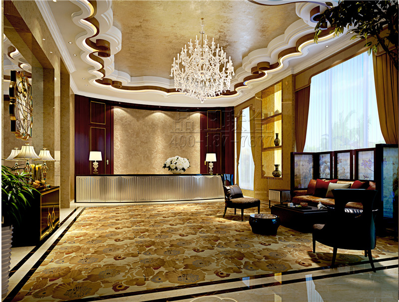 内江酒店装修效果图,现代轻奢酒店设计效果图