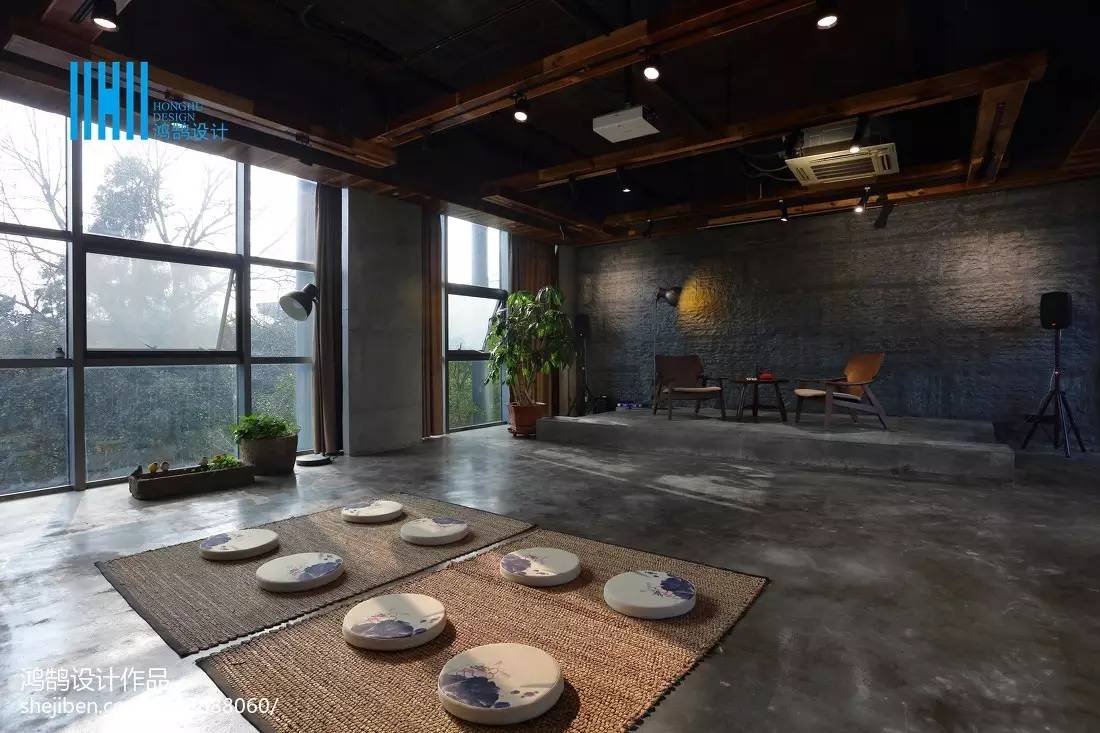 时尚仪式感茶馆设计风格,工装茶室设计的经典案例