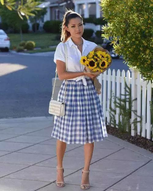 格纹怎么穿显瘦,韩式格纹怎么穿