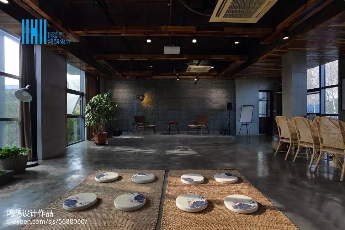 时尚仪式感茶馆设计风格,工装茶室设计的经典案例