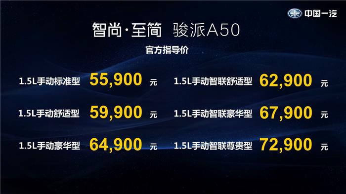 2019年的一汽骏派a50多少钱,天津一汽全新跨界车型