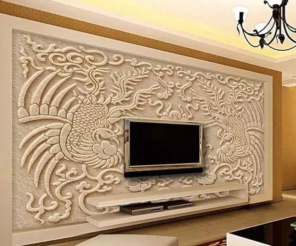 砂岩背景墙效果图大全,中式砂岩浮雕墙