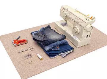 用旧牛仔裤做好看的挂墙收纳袋,旧牛仔裤改造车载收纳袋