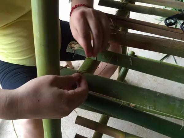 自制月季花架竹子,竹子自制拱门花架教程