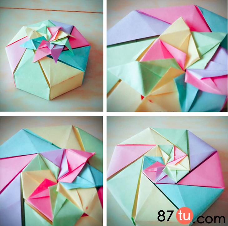 牛奶礼盒怎么折图解,糖果礼盒的折法图解