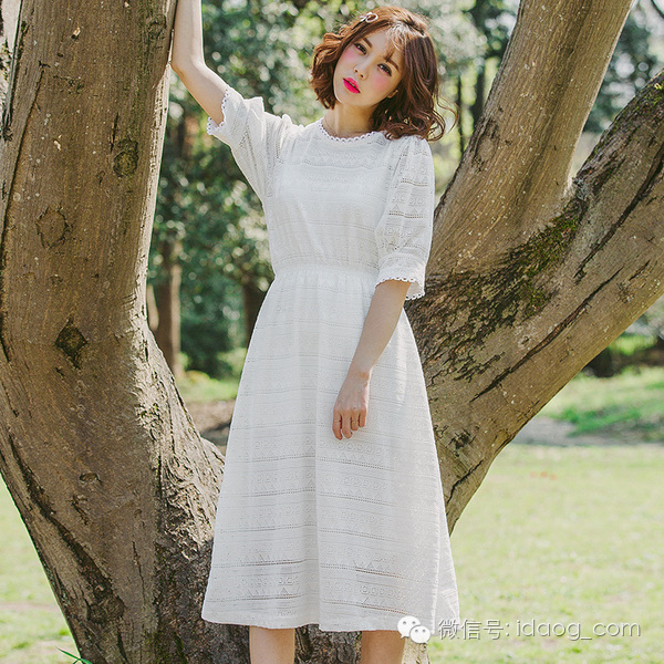 韩范伊人馆连衣裙,新款减龄韩范连衣裙