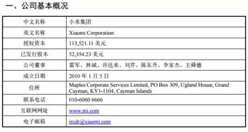 小米公布cdr招股书,小米发行cdr首单