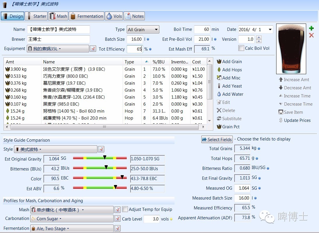 精酿啤酒配方师教程基础知识,吉斯波尔精酿啤酒配方