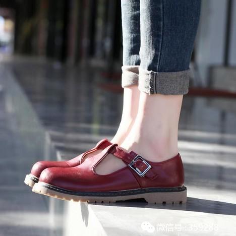 欧美风复古单鞋,欧美复古真皮单鞋图片