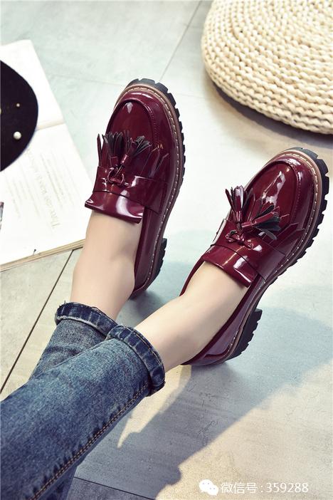 欧美风复古单鞋,欧美复古真皮单鞋图片
