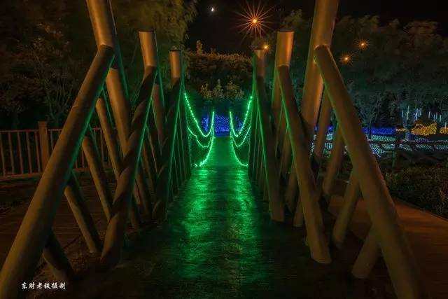 五彩斑斓的灯光夜晚,夜晚的璀璨灯光