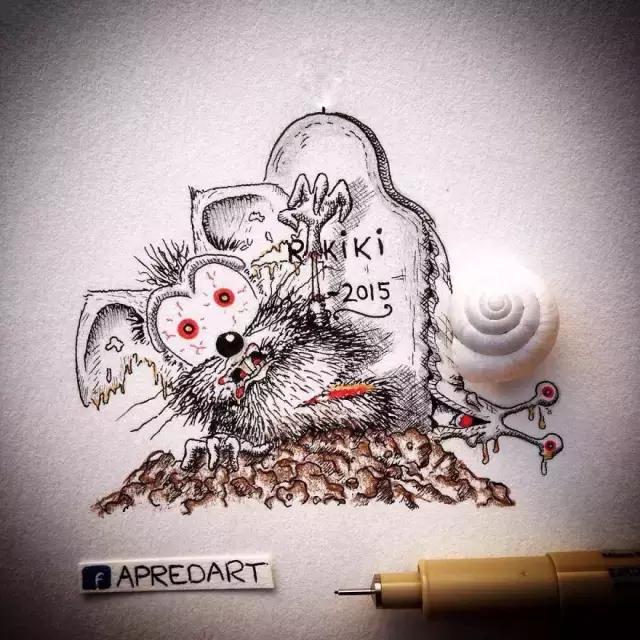 一只聪明的老鼠故事插画,可爱的插画老鼠