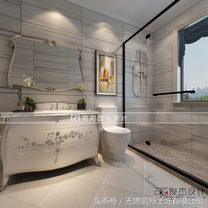 300平米美式风格一楼半豪华别墅,简约法式别墅案例