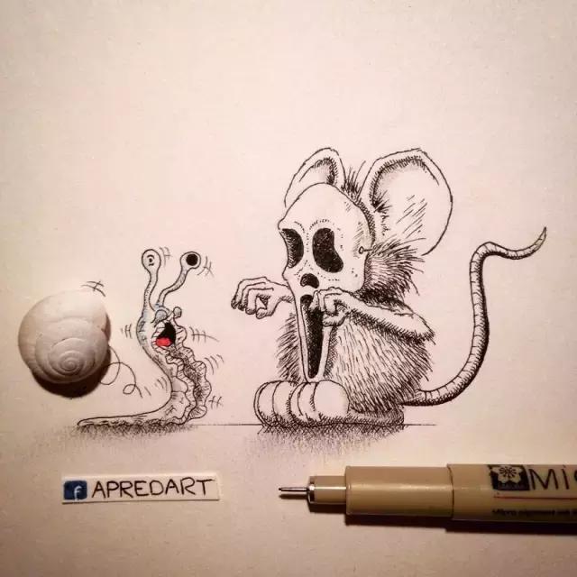 一只聪明的老鼠故事插画,可爱的插画老鼠