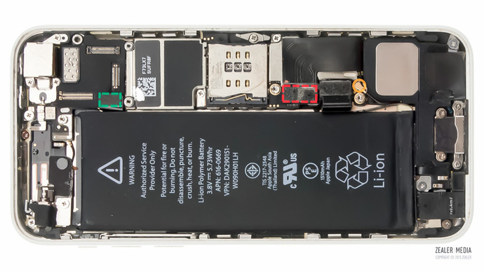 拆修iphone手机,苹果5c换后壳