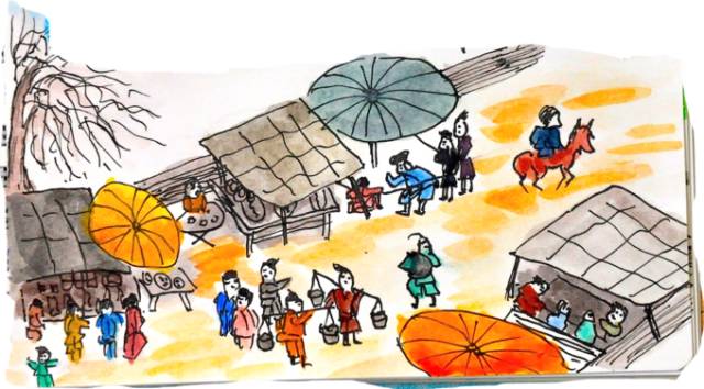 韩国济州岛旅游图片大全,济州岛手绘