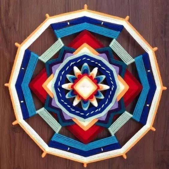 用毛线和竹棍编十字架,木棍编织方法图解