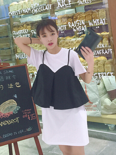 女装韩版下身裙,女式韩版宽松裙t恤